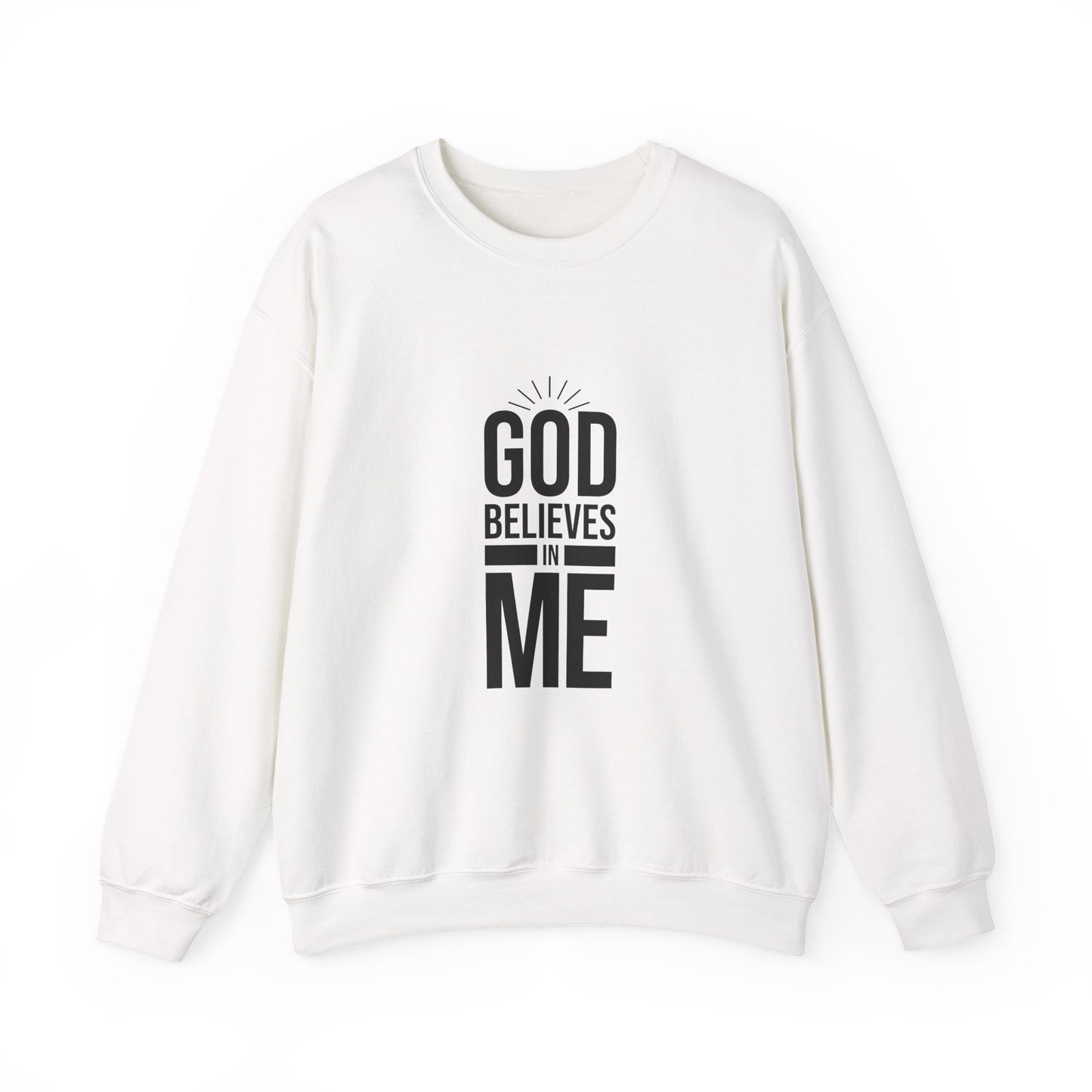 Unisex Crewneck Sweatshirt - 'God Believes in Me' Inspirational Apparel, Faith-Based Gift, Cozy Layer, Christian Fashion