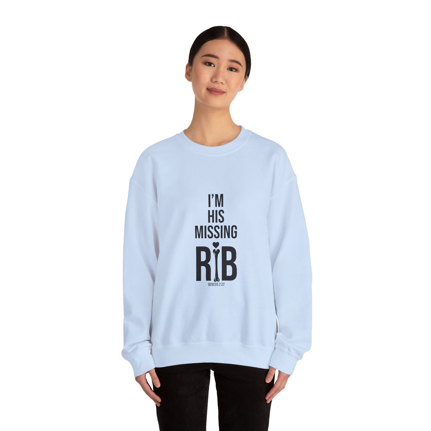 Unisex Crewneck Sweatshirt 'I am his missing rib'