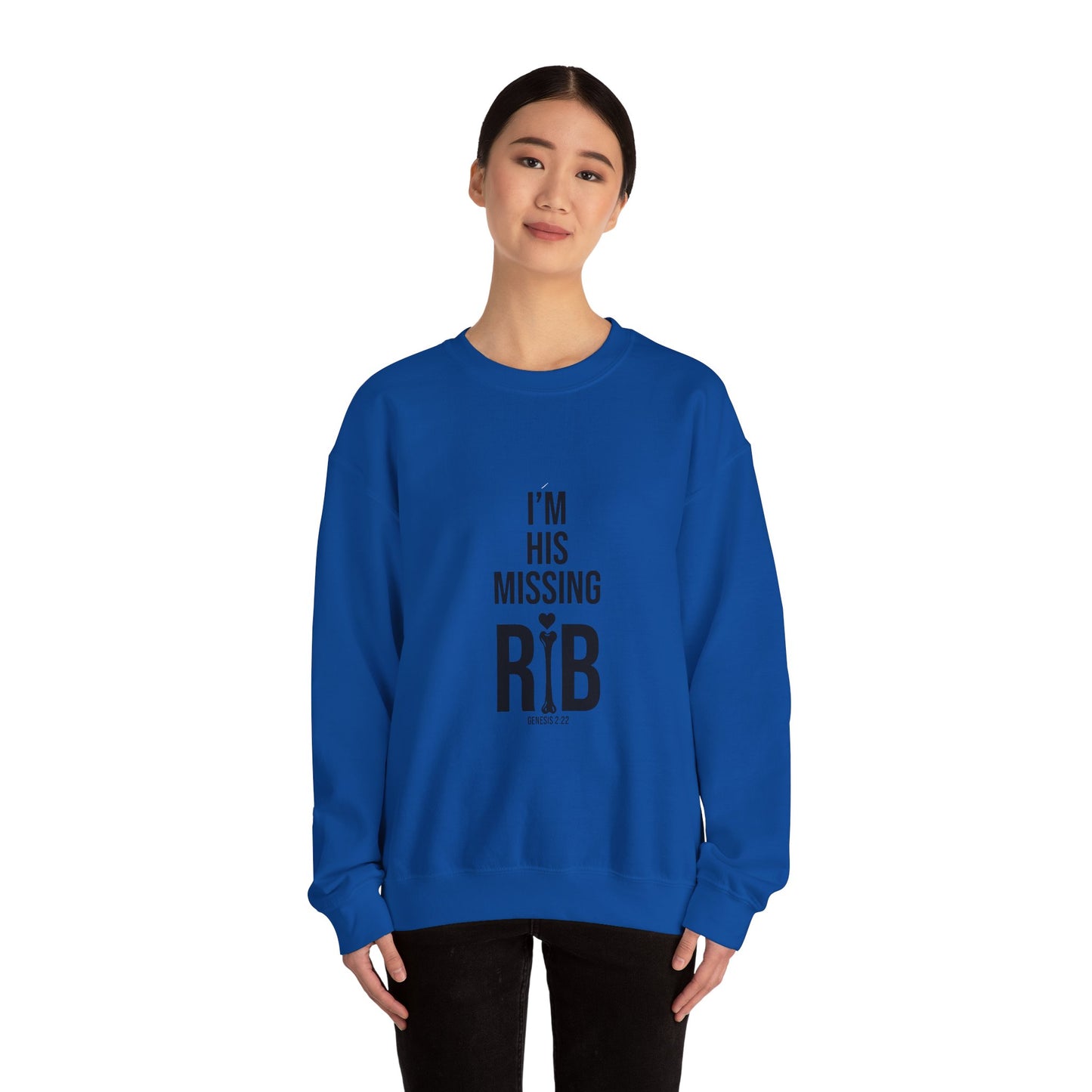 Unisex Crewneck Sweatshirt 'I am his missing rib'