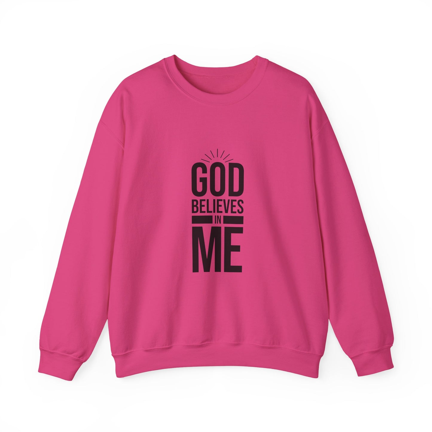 Unisex Crewneck Sweatshirt - 'God Believes in Me' Inspirational Apparel, Faith-Based Gift, Cozy Layer, Christian Fashion