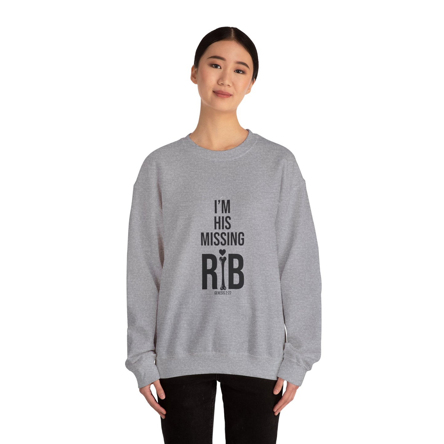 Unisex Crewneck Sweatshirt 'I am his missing rib'