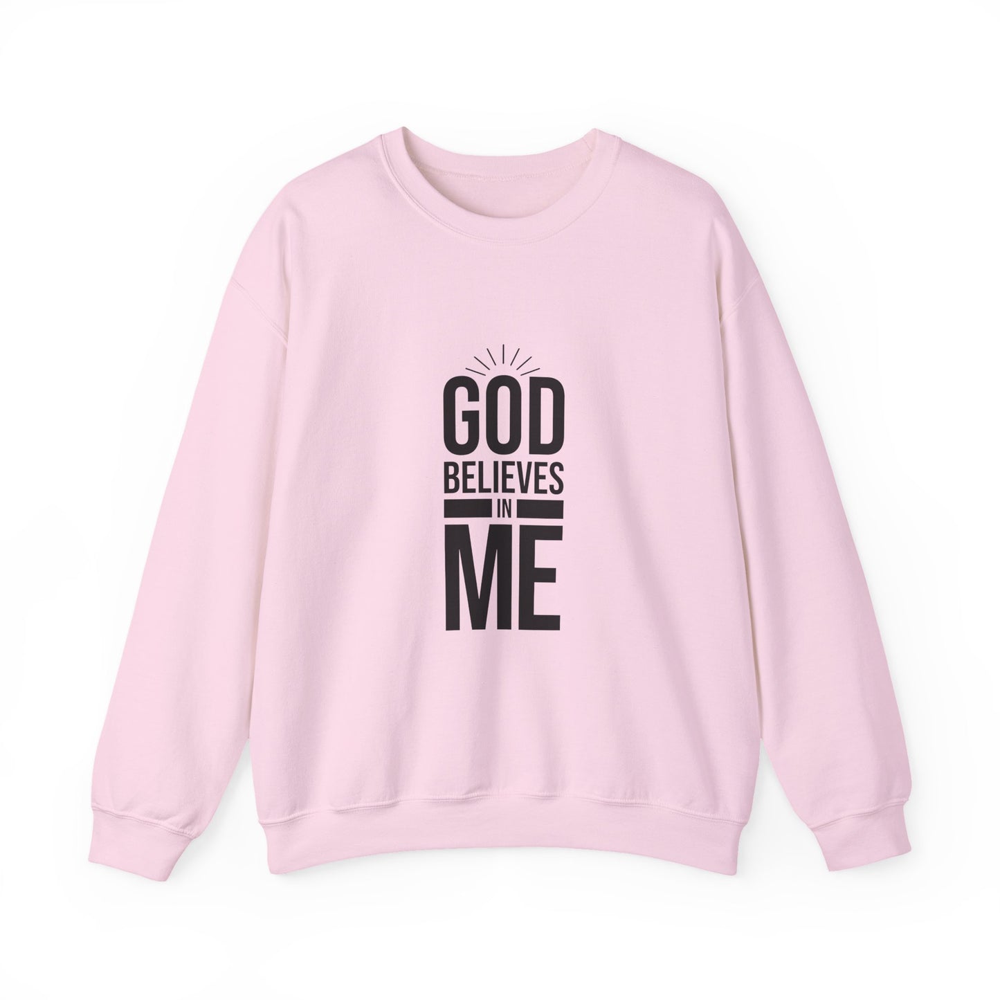 Unisex Crewneck Sweatshirt - 'God Believes in Me' Inspirational Apparel, Faith-Based Gift, Cozy Layer, Christian Fashion