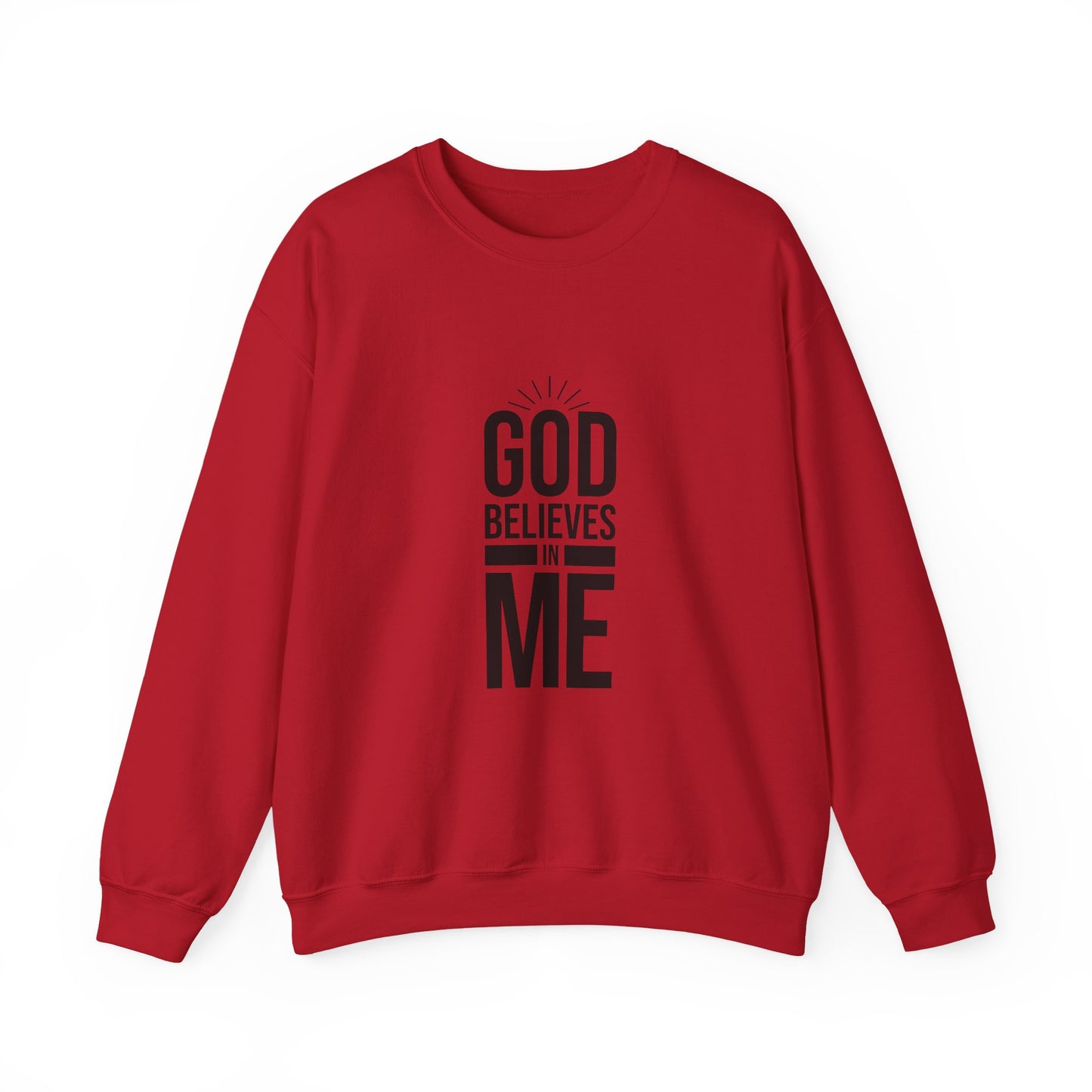 Unisex Crewneck Sweatshirt - 'God Believes in Me' Inspirational Apparel, Faith-Based Gift, Cozy Layer, Christian Fashion