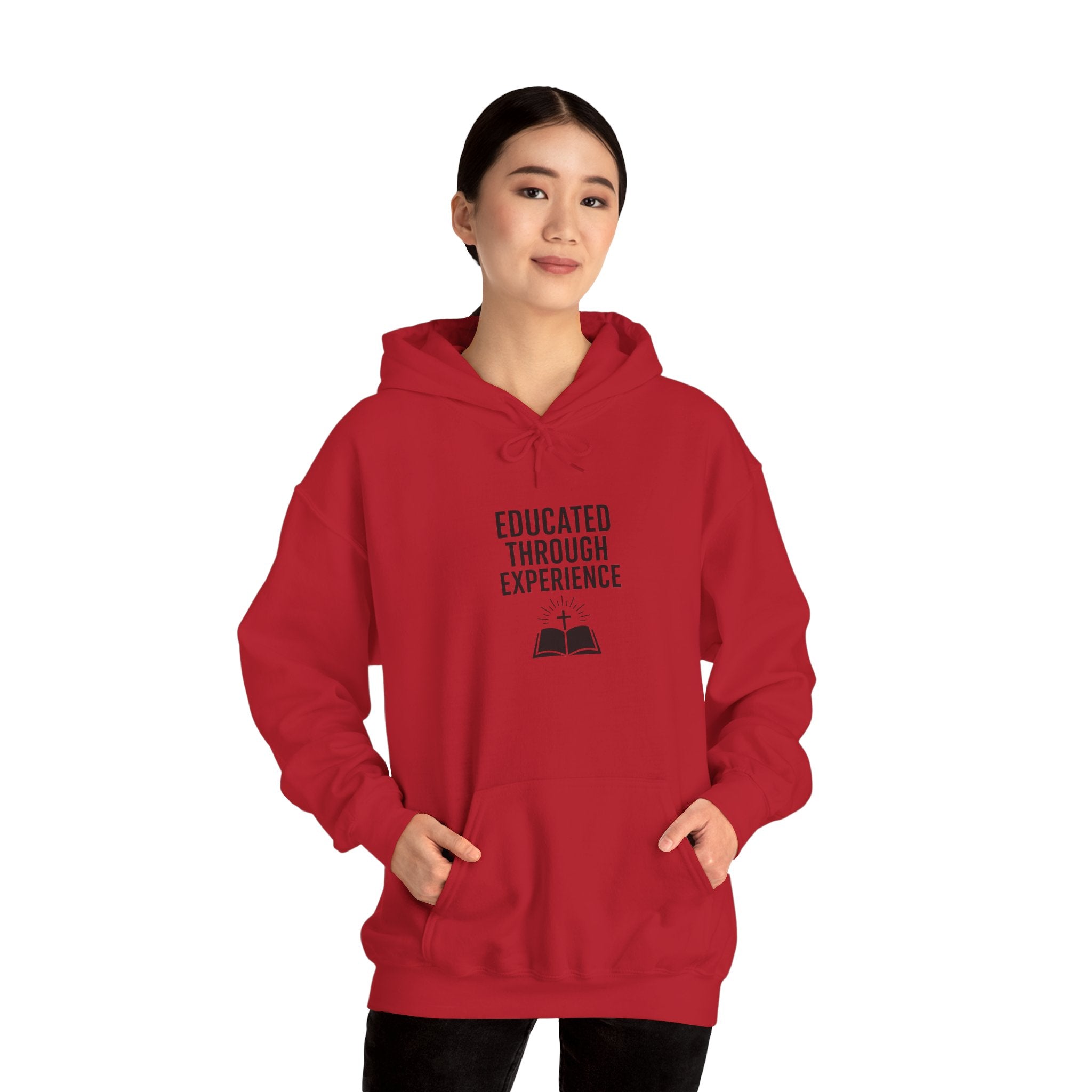 Heavy Blend Hooded Sweatshirt  'Educated Through Experience'
