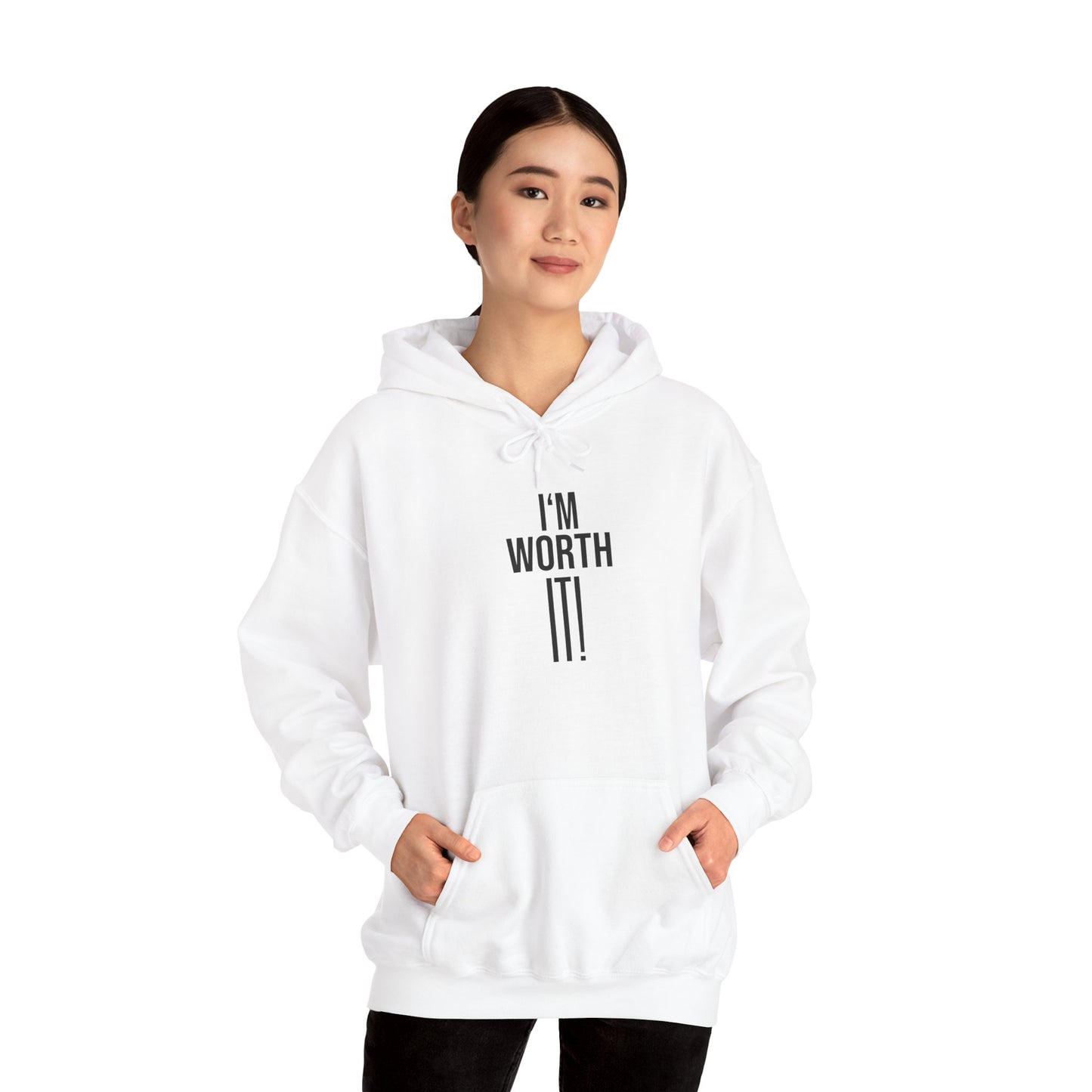 Heavy Blend Hooded Sweatshirt  'I am Worth It'