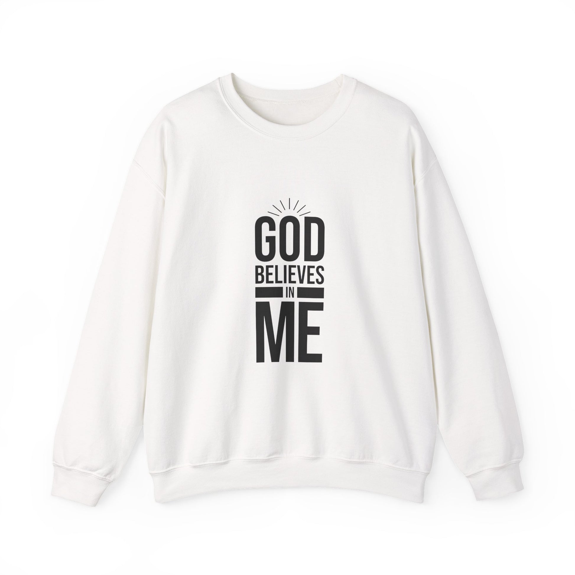 Unisex Crewneck Sweatshirt - 'God Believes in Me' Inspirational Apparel, Faith-Based Gift, Cozy Layer, Christian Fashion