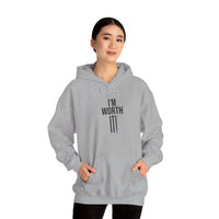 Heavy Blend Hooded Sweatshirt  'I am Worth It'