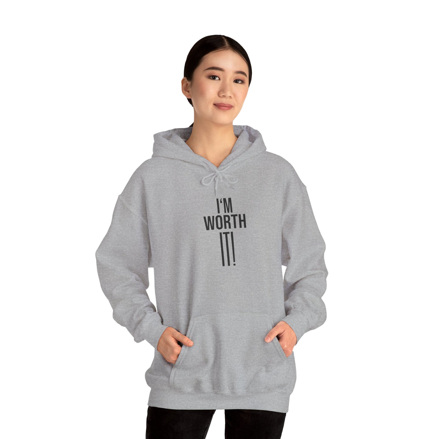 Heavy Blend Hooded Sweatshirt  'I am Worth It'