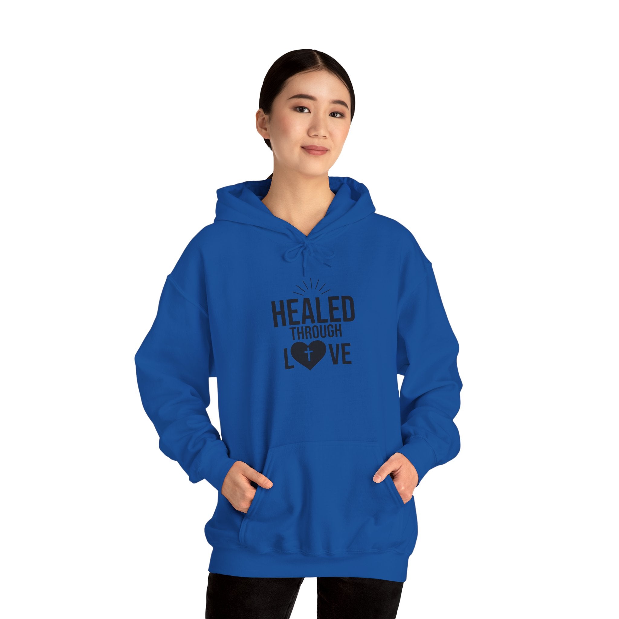 Heavy Blend Hooded Sweatshirt  'Healed Through Love'