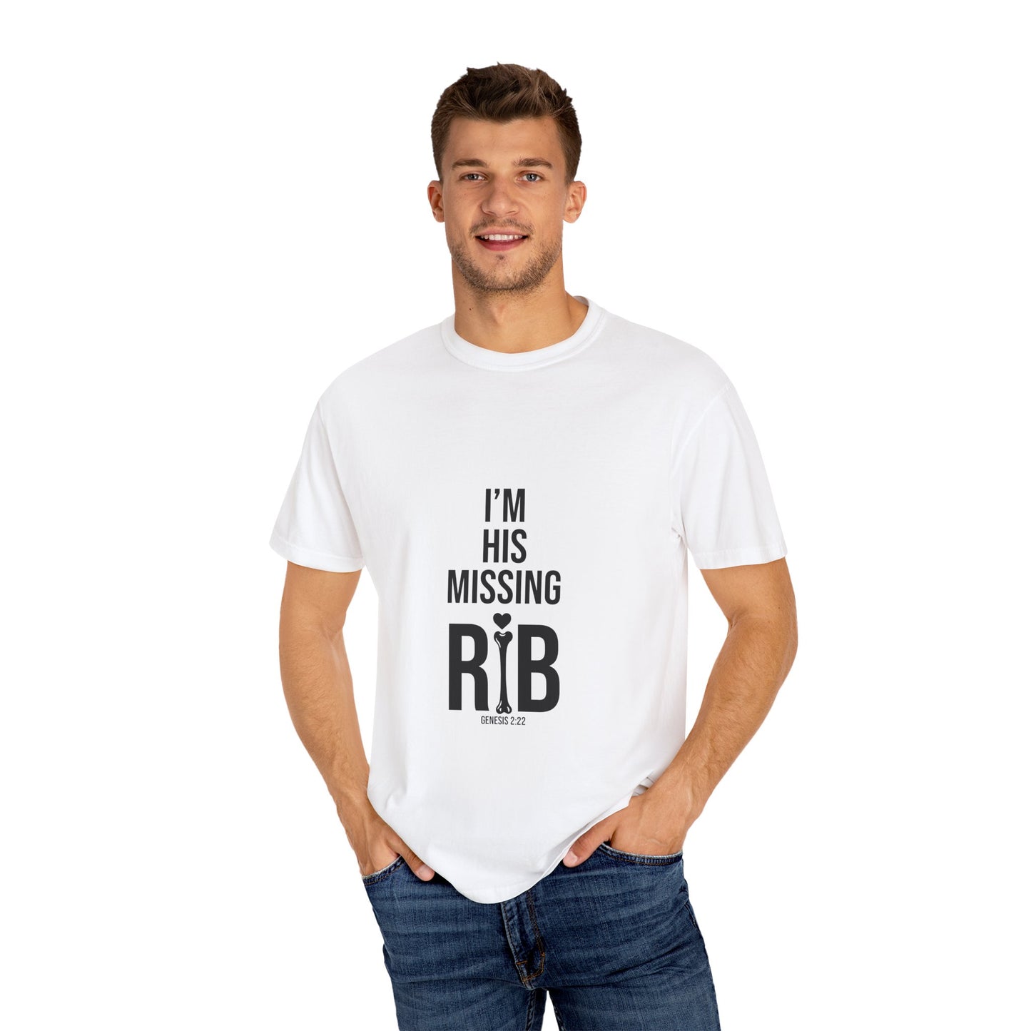 Unisex Motivational T-Shirt, 'I'm his missing rib'