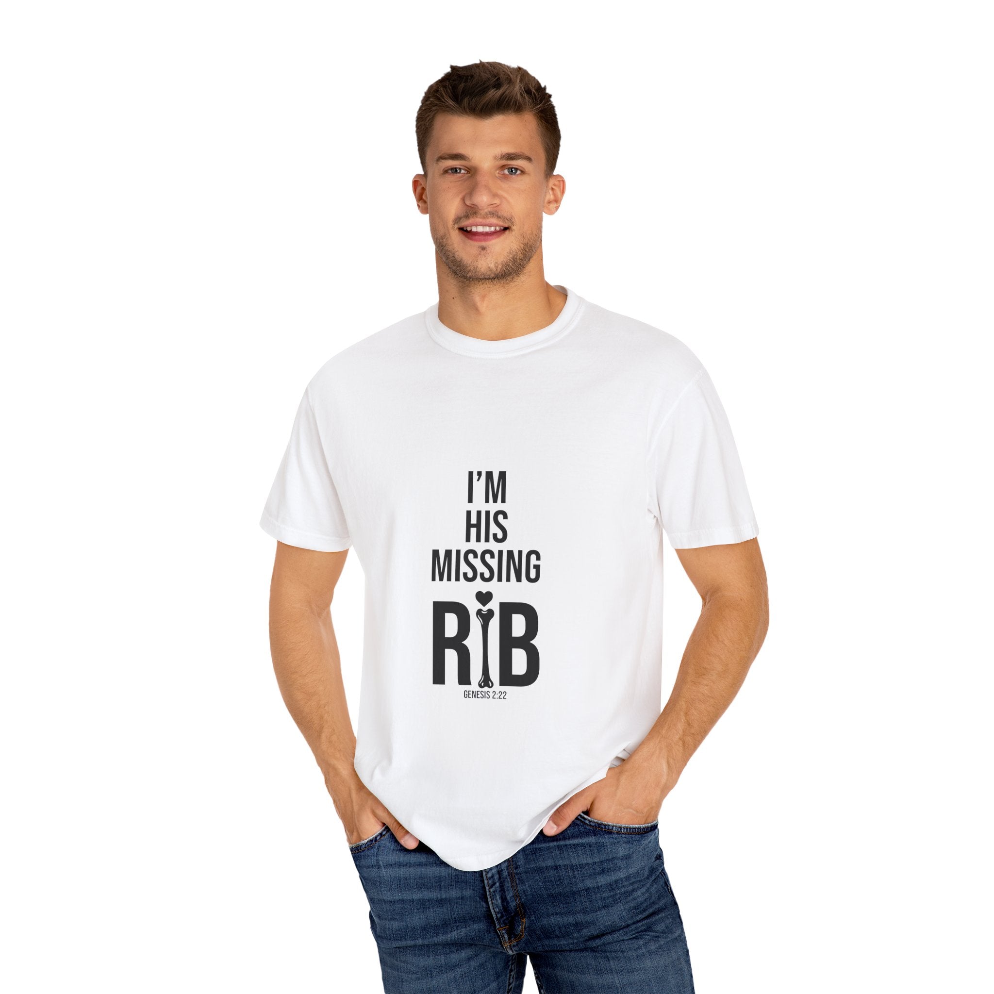 Unisex Motivational T-Shirt, 'I'm his missing rib'