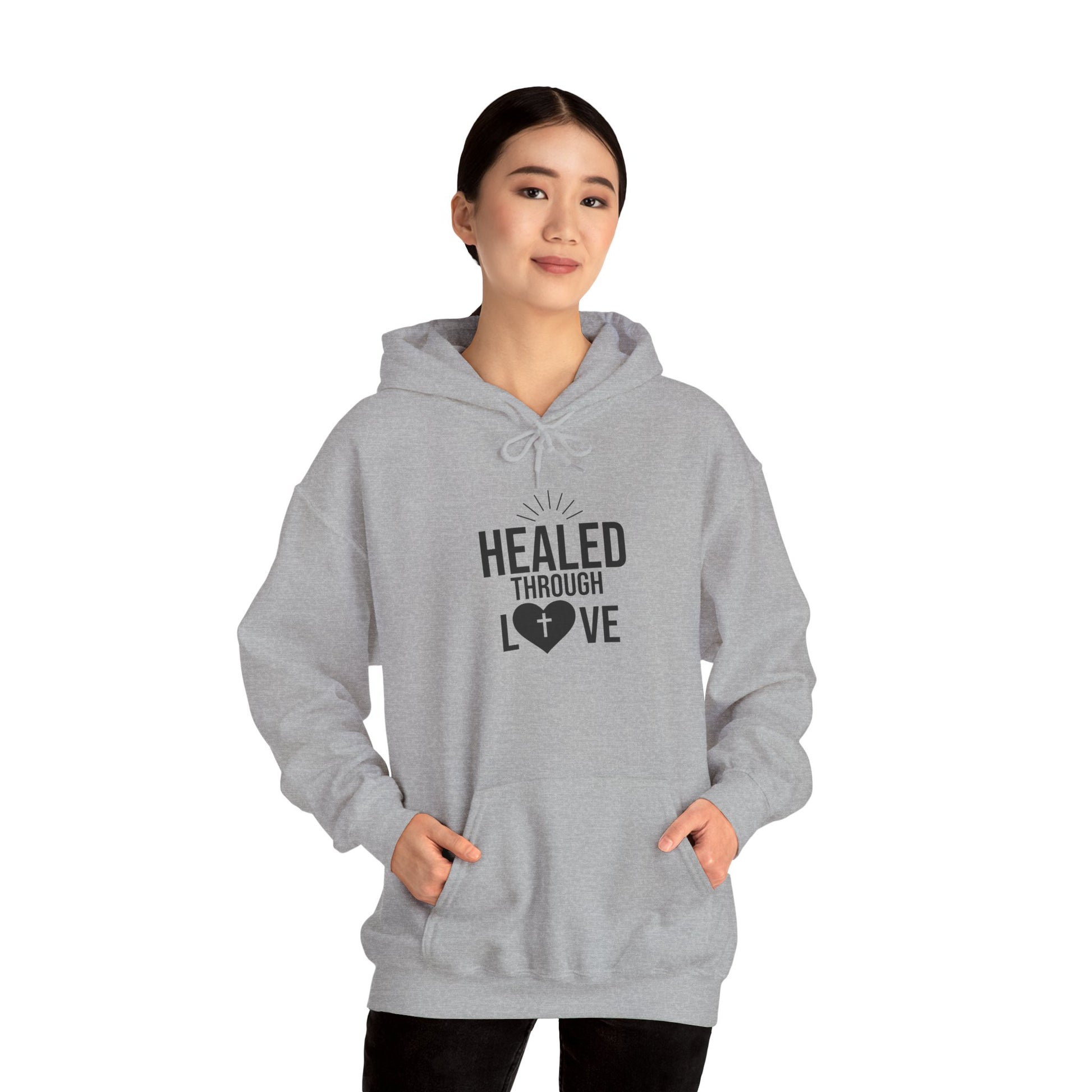 Heavy Blend Hooded Sweatshirt  'Healed Through Love'
