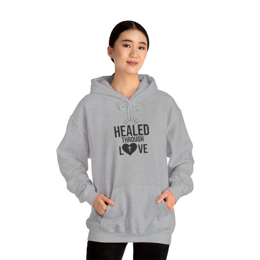 Heavy Blend Hooded Sweatshirt  'Healed Through Love'