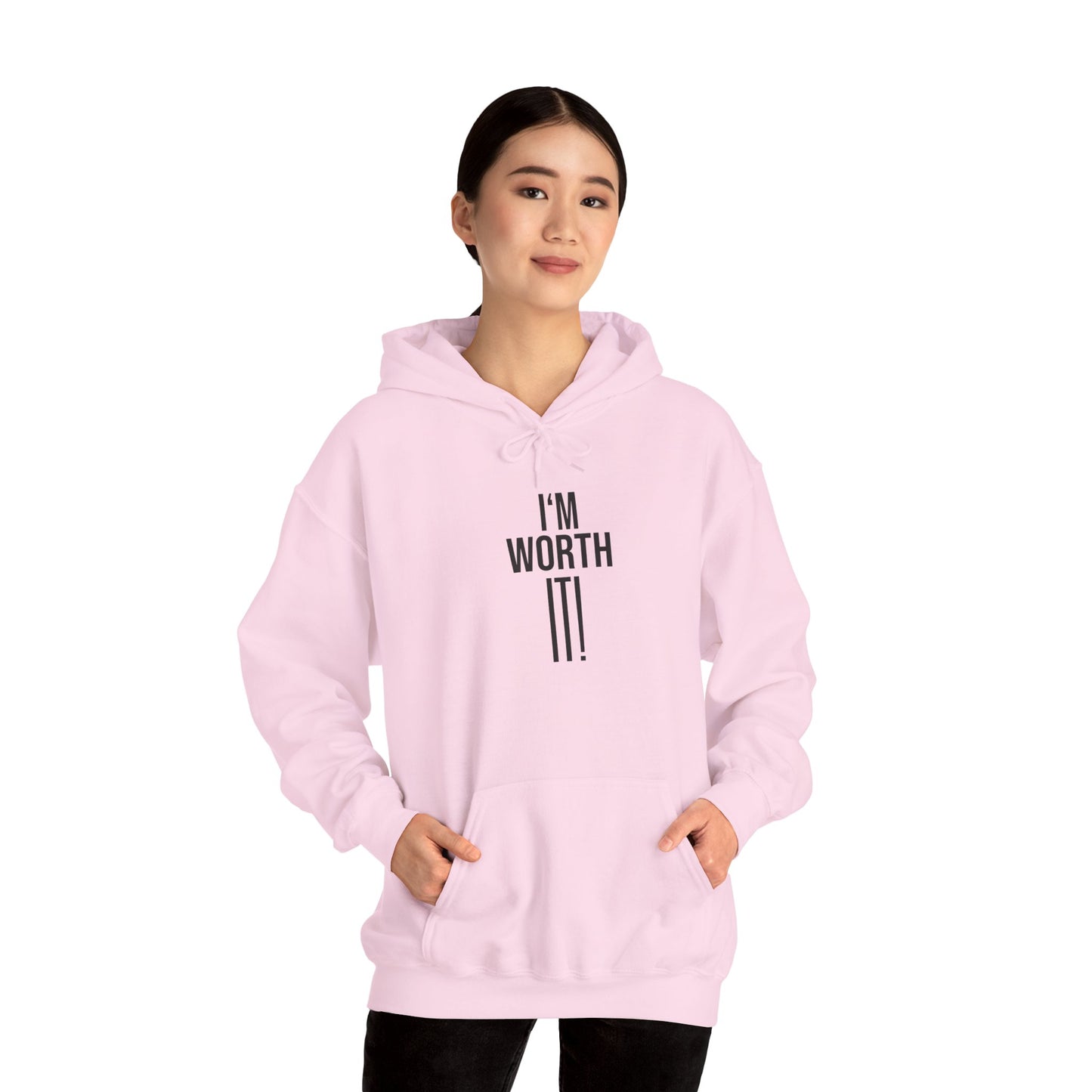 Heavy Blend Hooded Sweatshirt  'I am Worth It'