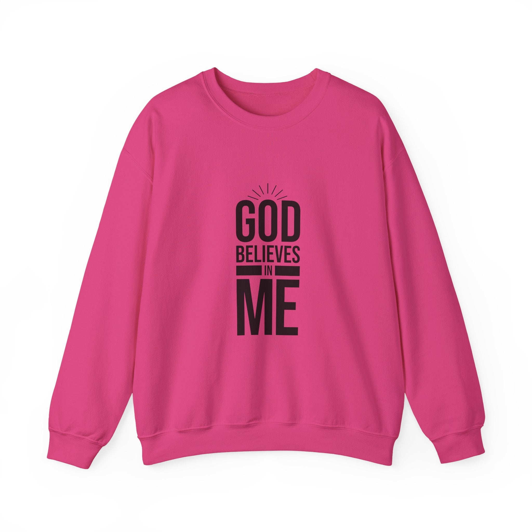 Unisex Crewneck Sweatshirt - 'God Believes in Me' Inspirational Apparel, Faith-Based Gift, Cozy Layer, Christian Fashion