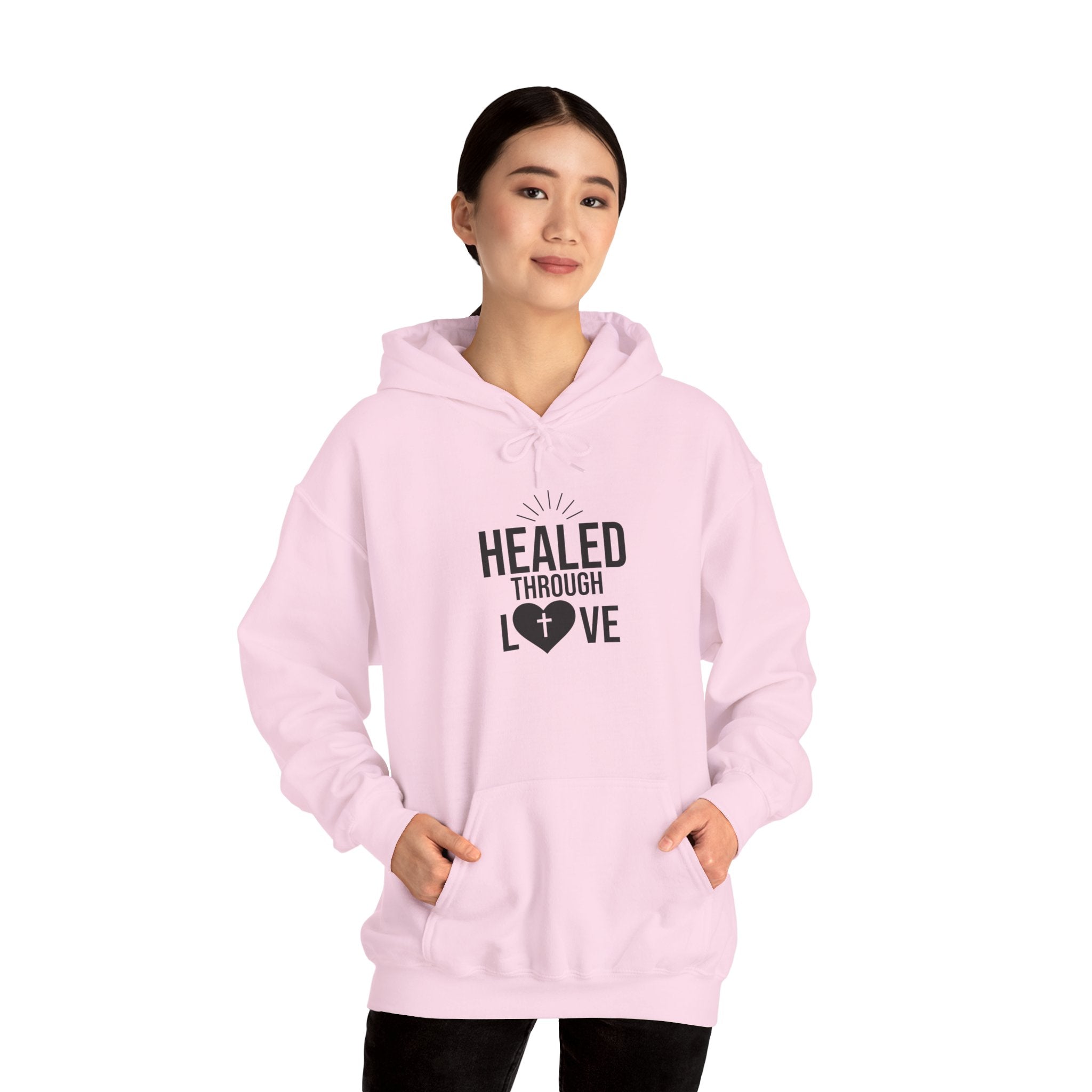 Heavy Blend Hooded Sweatshirt  'Healed Through Love'