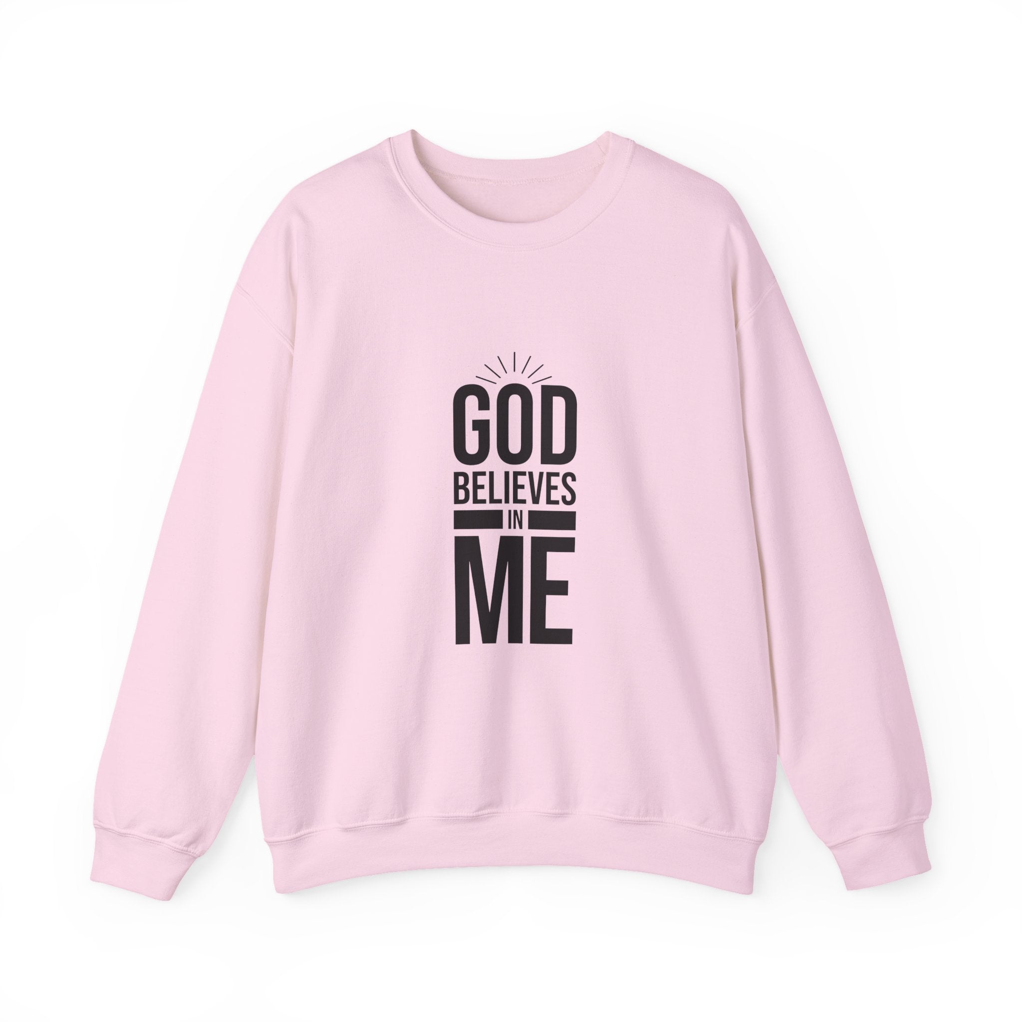 Unisex Crewneck Sweatshirt - 'God Believes in Me' Inspirational Apparel, Faith-Based Gift, Cozy Layer, Christian Fashion
